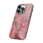 Pink Lip Gloss Heart Mirror Phone Case Girly Tough Case