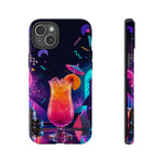 Neon Cocktail Phone Case | Retro 80s Tropical Drink Art