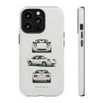 1989 Miata White Triple View Roadster Tough Phone Case Cover