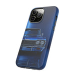 Blue Impala 1964 Phone Case, Classic Lowrider Tough Cover for Classic Car Fans
