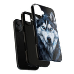 Siberian Husky Geometric Diamond Art Tough Phone Case
