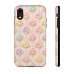 Pastel Swirl Lollipops Tough Case | Candy Pattern Phone Cover