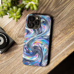 Chrome Metallic Swirl  Art Tough Phone Case