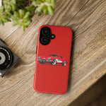 Red Classic Corvette C1 Illustration phone case | Retro Car Tough Case