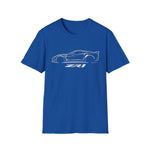 2019 ZR1 Modern Outline Silhouette T-Shirt C7 Line Art Emblem Car Fan Gift Tee