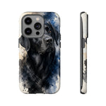 Black Lab Watercolor Art Tough Phone Case - Dog Portrait