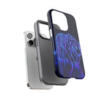 Neon Blue Tiger phone case | tough protective cover