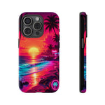 Neon Sunset Beach Radiant Vaporwave Phone Case – Tropical Aesthetic