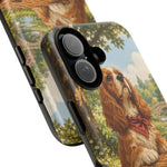Cocker Spaniel Picnic Scene phone case | vintage dog art
