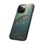 Largemouth Bass Phone Case, Sunlit Underwater Tough Cover, Gift