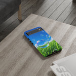 Bubbles Over Grass phone case | Tough Cover