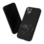 Black Classic C10 Truck Phone Case | Vintage Pickup Reflection, Minimal Auto Design
