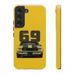 1969 Camaro Z28 Yellow Front View Muscle Car Tough Phone Case