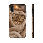 Persian Kitten Burrito Phone Case, Cozy Blanket Portrait Cover