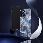 Chrome Metallic Swirl  Art Tough Phone Case
