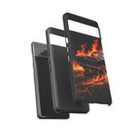 Black Charger Classic Muscle Flames Tough Phone Case Cover Gift