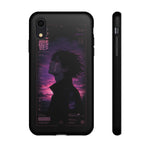 Melancholy Data Poster Phone Case, Glitch Anime Sky Tough Cover