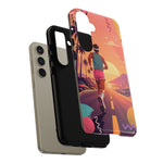 Retro Runner Sunset phone case | 80s Vaporwave jogging design