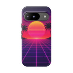 Classic Grid Sunset Vaporwave Art Tough Phone Case