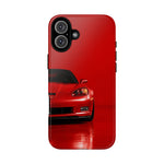 Red Sports Car C6 Z06 phone case | Corvette front view