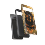 Rottweiler with Daisy Crown phone case | Tough Cases