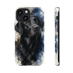 Black Lab Watercolor Art Tough Phone Case - Dog Portrait