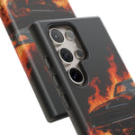 Black Charger Classic Muscle Flames Tough Phone Case Cover Gift