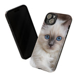 Ragdoll Kitten Phone Case, Blue Eyes Macro Portrait Cover, Gift