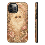 Persian Cat Floral Art Nouveau Tough Phone Case