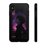 Melancholy Data Poster Phone Case, Glitch Anime Sky Tough Cover