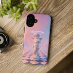 Praying Cherub Statue halo Vaporwave Aesthetic phone case