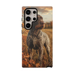 German Wirehaired Pointer Autumn Art Tough Phone Case