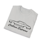 1969 Cutlass Black Outline Silhouette Emblem Classic Car T-Shirt Fan Gift