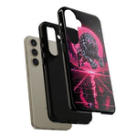 Chrome Lion Phone Case, Neon Grid Katakana Pride Tough Cover