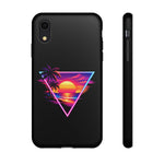 Synthwave Sunset Triangle Phone Case Retro Vaporwave Case