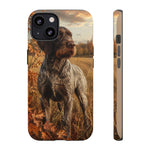 German Wirehaired Pointer Autumn Art Tough Phone Case