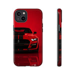 Red Mustang Art Phone Case, GT500 American Muscle Car Tough Cover