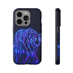 Neon Blue Tiger phone case | tough protective cover