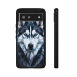 Siberian Husky Geometric Diamond Art Tough Phone Case