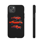 1969 Camaro SS Orange Triple View Muscle Car Tough Phone Case