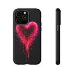 Melting Glitch Heart Neon Phone Case