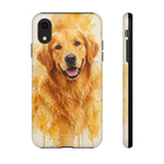 Golden Retriever Watercolor Art Tough Phone Case - Dog Portrait