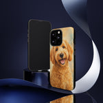 Goldendoodle Fluffy Curls Portrait Art Tough Phone Case