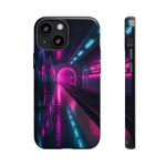 Neon Future Subway Station Tough Phone Case Cover Gift Art