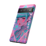 Neon Cyber Geisha phone case | Tough Case
