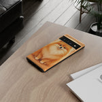 Pomeranian Tiny Fox Fluffy Art Tough Phone Case