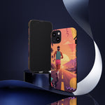 Retro Runner Sunset phone case | 80s Vaporwave jogging design