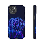 Neon Blue Tiger phone case | tough protective cover