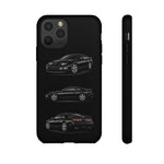 Black 300ZX Sports Car Tough Phone Case - Multi View