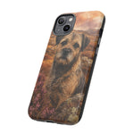 Border Terrier Earthy Watercolor Art Tough Phone Case